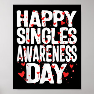 Poster Feliz Dia da Consciência dos Solteiros Sem Casais