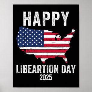 Poster Feliz Dia da Libertação 2025 Presidente Trump Funn