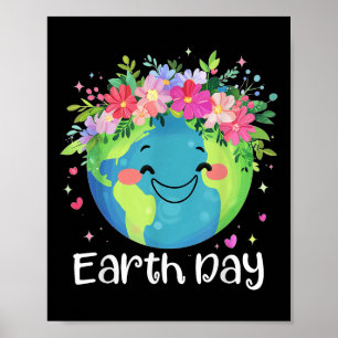 Poster Feliz Dia da Terra 2025 Crianças Cute Earth Day To