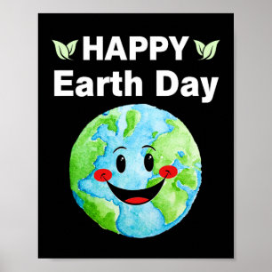 Poster Feliz Dia da Terra Engraçado Dia da Terra Crianças