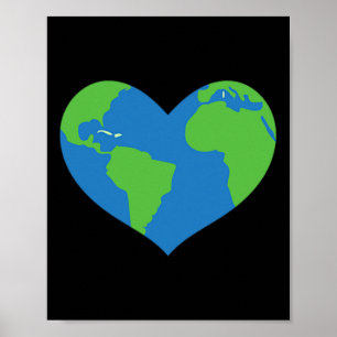 Poster Feliz Dia da Terra Feliz do Coração da Terra em Cu