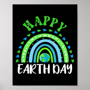 Poster Feliz Dia da Terra Gira, Grito, Arco-Íris Terra Fi