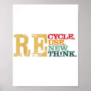 Poster Feliz Dia da Terra Reciclar Reutilizar Renovar Rep