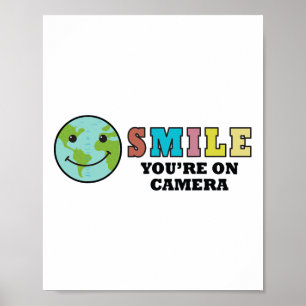 Poster Feliz Dia da Terra Sorria Você está na câmera