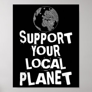 Poster Feliz Dia da Terra Suportem Seus Homens Do Planeta
