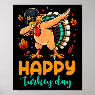 Poster Feliz Dia da Turquia Ação de Graças à Turquia Home