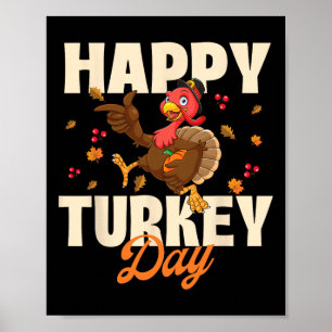 Poster Feliz Dia da Turquia - Festa de Ação de Graças