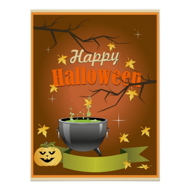 Pôster Feliz Dia das Bruxas (Frente)