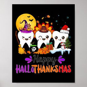 Poster Feliz Dia das Bruxas de Halloween de Hallothanksma