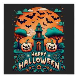 Pôster Feliz Dia das Bruxas   Dia das Bruxas Spooky