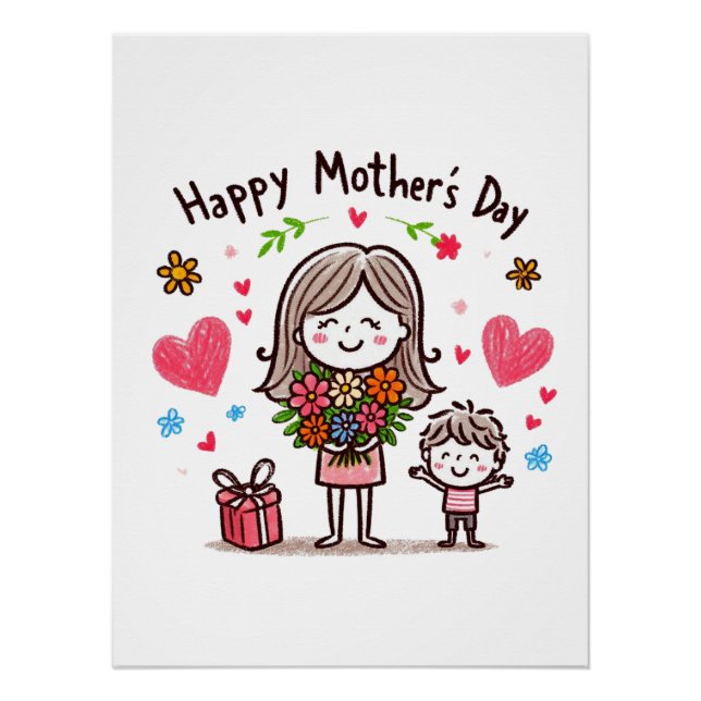 Pôster Feliz Dia das Mães (Frente)