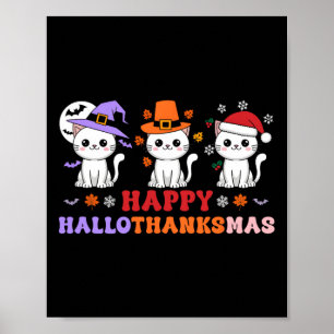 Poster Feliz Dia de Ação de Graças de Halloween