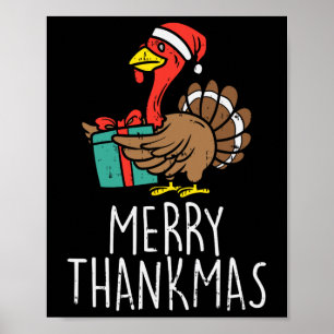 Poster Feliz Dia de Ação de Graças do Papai Noel do Thank