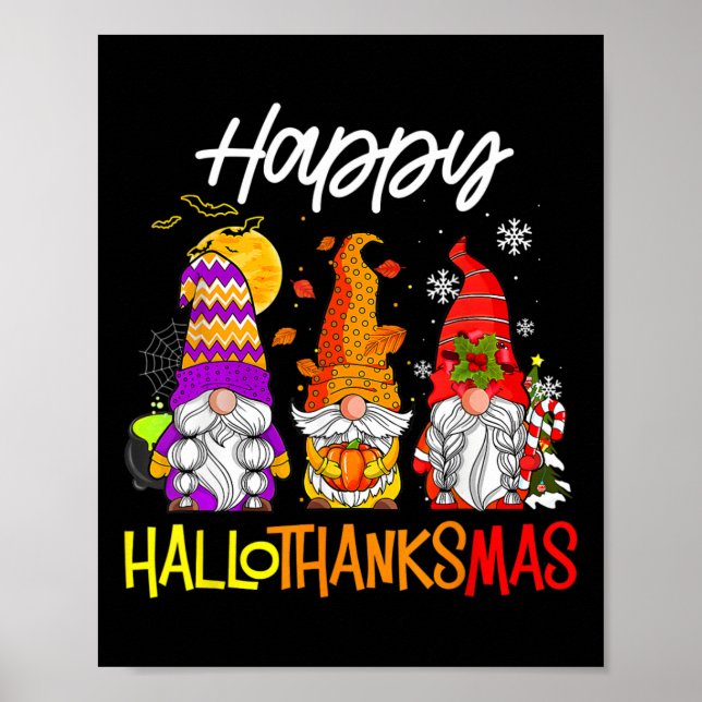 Poster Feliz Dia de Ação de Graças dos Gnomos de Hallotha (Frente)