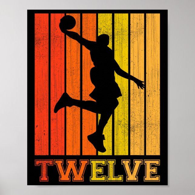 Poster Feliz Dia De Aniversário De 12 Para Rapazes Bysket (Frente)