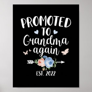 Poster Feliz Dia de as mães 2022 Promovido À Vovó Novamen