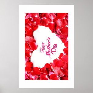 Poster Feliz Dia de as mães floral