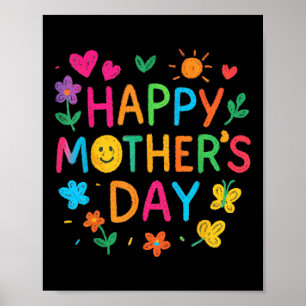Poster Feliz dia de as mães Para Crianças Bebês Que Dizem