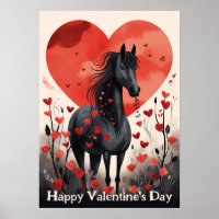 Feliz dia de os namorados de Cavalo Negro e Coraçõ