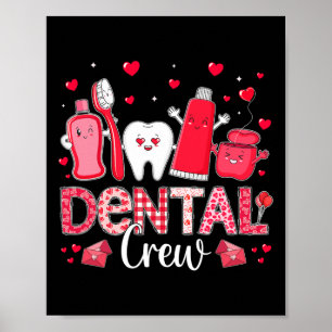 Poster Feliz dia de os namorados Dental Crew Love Dental