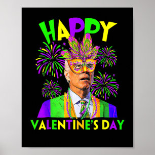 Poster Feliz dia de os namorados Engraçado Joe Biden Mard