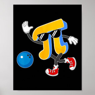 Poster Feliz Dia de Pi Boliches Abre Símbolo Pi Professor