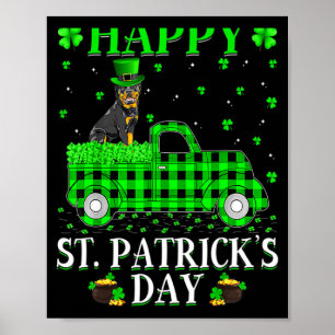 Poster Feliz Dia De São Patrício E Camisa T De Trevo_1