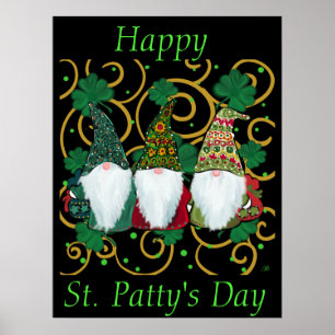 Poster Feliz Dia de São Patrício GNOMOS