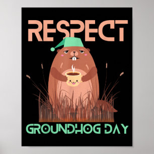 Poster Feliz Dia do Groundhog 2023 Amantes Fantasia Diver