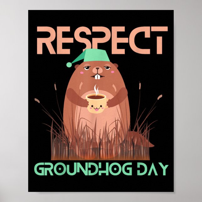 Poster Feliz Dia do Groundhog 2023 Amantes Fantasia Diver (Frente)