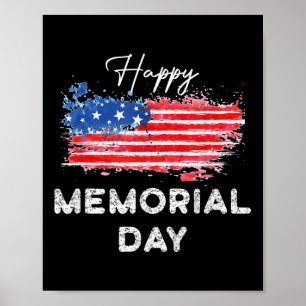 Poster Feliz Dia do Memorial Elegante Design