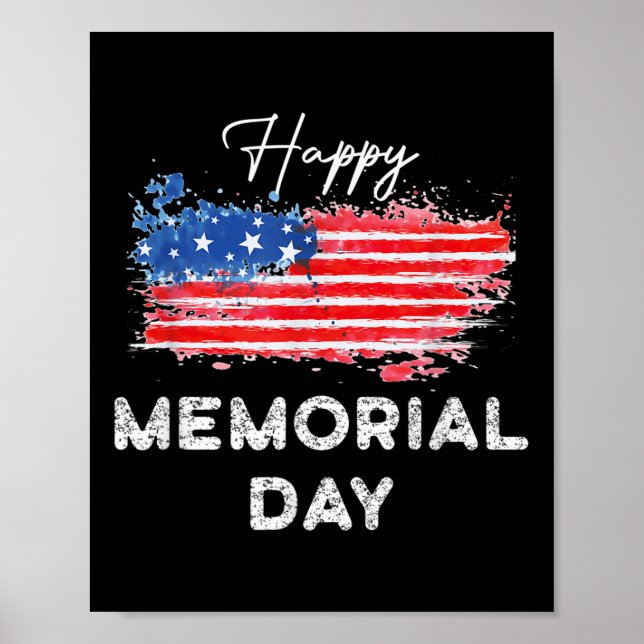 Poster Feliz Dia do Memorial Elegante Design (Frente)