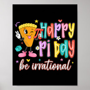 Poster Feliz Dia do Pi Matemática Divertida Treinador Pro