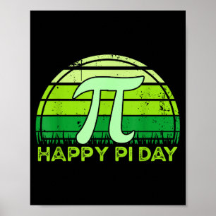 Poster Feliz Dia do Pi Vintage 3,14 Número Pi Professor d