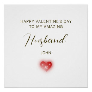Pôster Feliz Dia dos Namorados ao Meu Marido Incrível