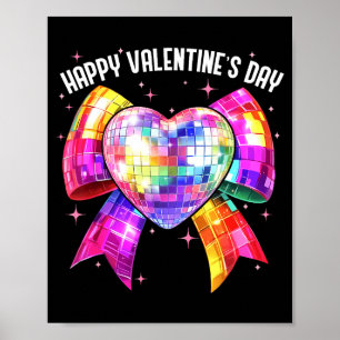 Poster Feliz Dia dos Namorados Coquette Bola de Disco Cor