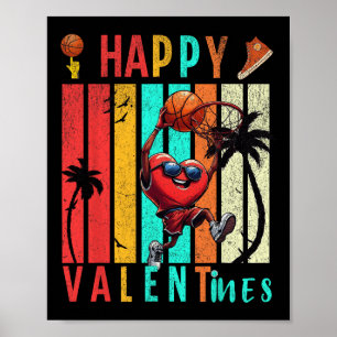 Poster Feliz Dia dos Namorados Coração Bonita Jogando Bas