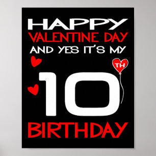 Poster Feliz Dia dos Namorados E Sim É Meu 10º Aniversári