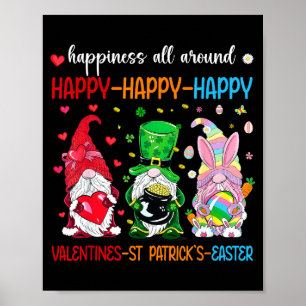 Poster Feliz Dia dos Namorados St Patrick Dia da Páscoa F