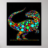 Feliz Dia dos Pontos Colorido Dinossauro de Bolinh