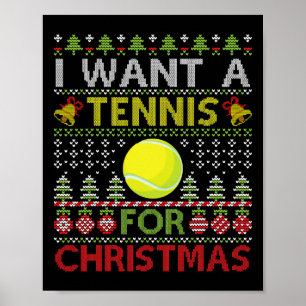 Poster Feliz Dia Eu Quero Uma Tênis Para O Natal Feio