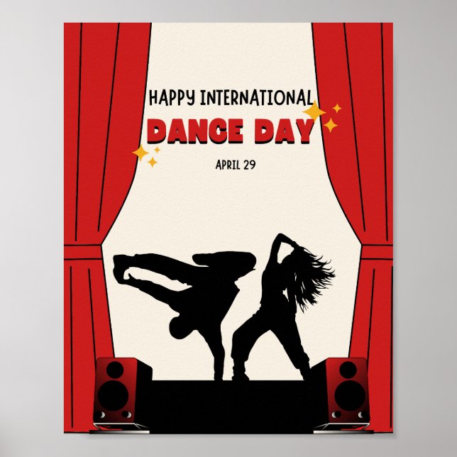 Poster Feliz Dia Internacional da Dança | Dia Mundial da  (Frente)