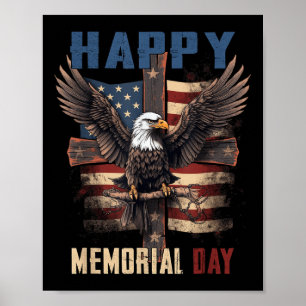 Poster Feliz Dia Memorial 4 De Julho Bandeira Americana P