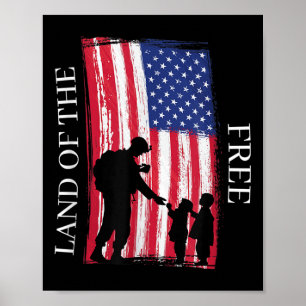 Poster Feliz Dia Memorial Veteranos Terra dos Libertados