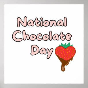 Poster Feliz dia nacional do chocolate