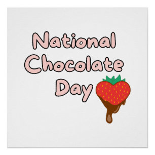Pôster Feliz dia nacional do chocolate