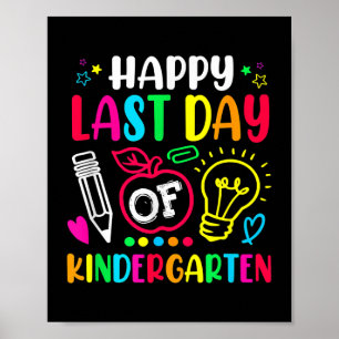 Poster Feliz Dia Passado Da Escola De Jardim De Infância 