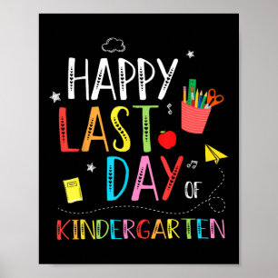 Poster Feliz Dia Passado Do Jardim De Infância Olá Gradua