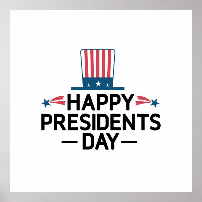 Poster Feliz Dia Patriótico da Bandeira do Presidente (Frente)