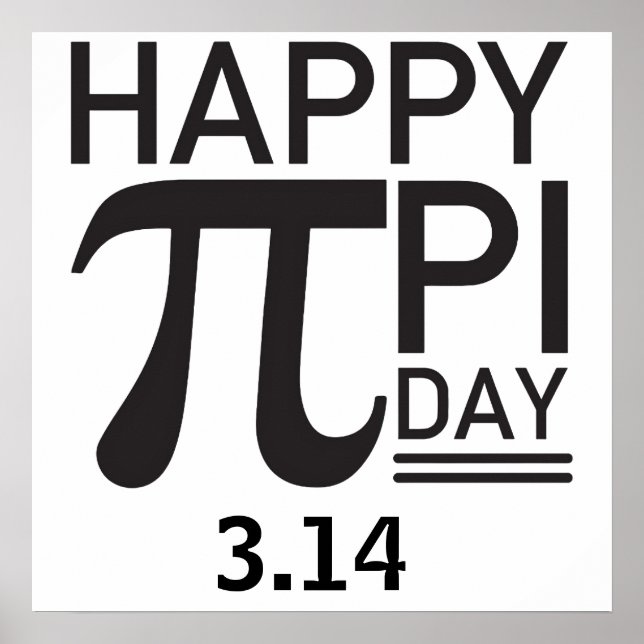 Poster Feliz Dia Pi (Frente)